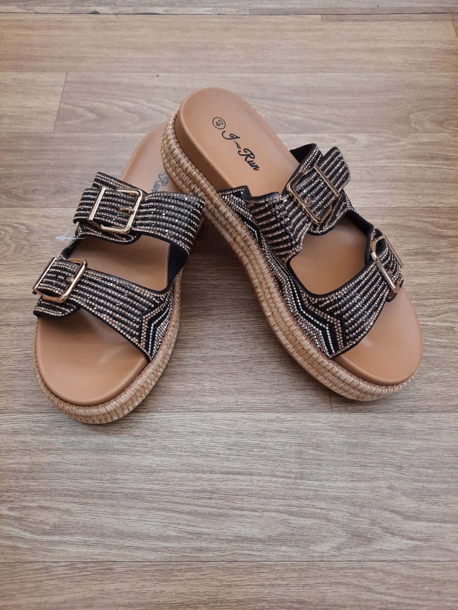 SANDALIA ALTA DE BRILLOS #36-23,5CM  #37-24CM  #38-24,5CM  #39-25CM  #40-25,5CM