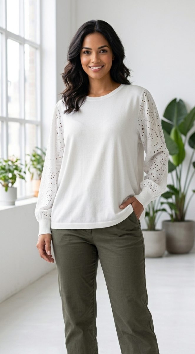 BUZO MANGAS BRODERIE