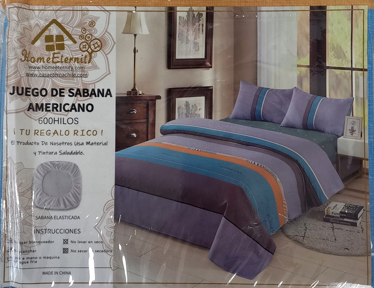 JUEGO DE SABANAS DE 2 PLAZAS 600  HILOS