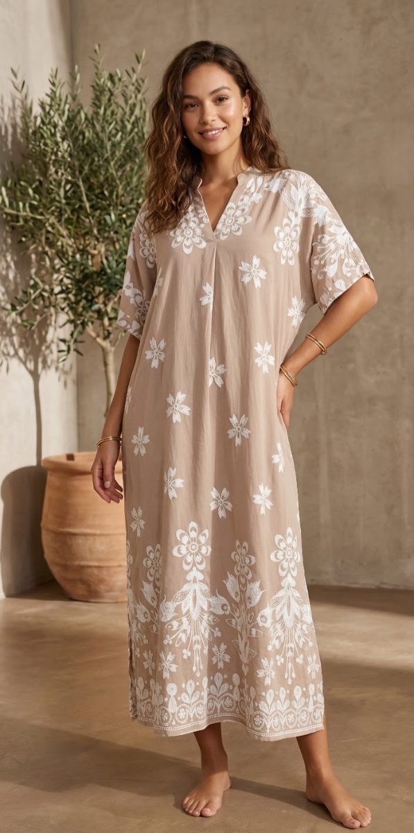 VESTIDO  ESTAMPADO SIMIL LINO