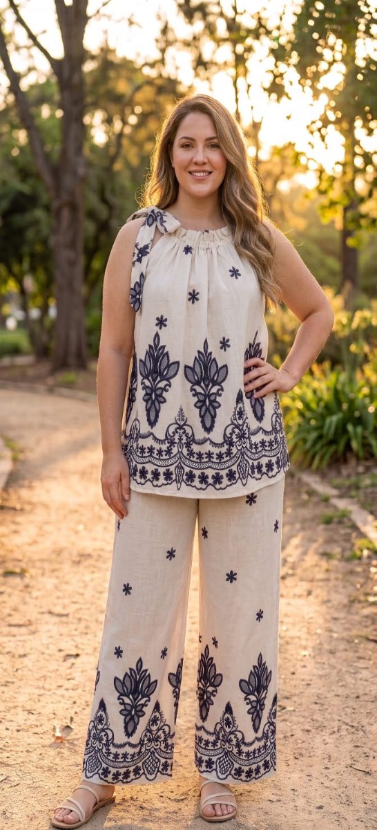 CONJUNTO CON DETALLES BRILLOS